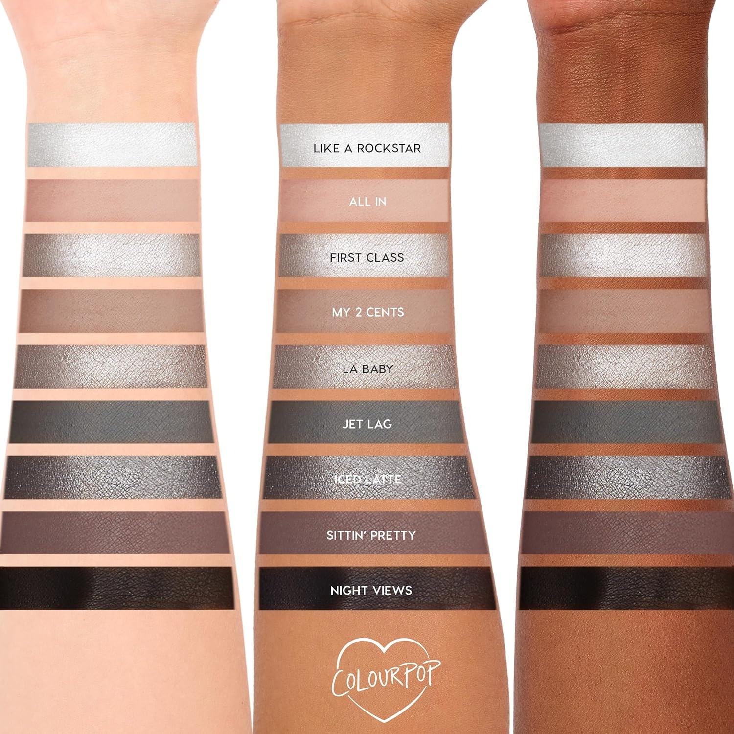 image:imageColourPop Silver Lining Eyeshadow Palette Cool Toned Silver Grey White amp Black Eyeshadow Palette with Matte amp Glitter Finishes HighPigment Smokey Eye Makeup with Longwear Formula 03 ozGone Metal