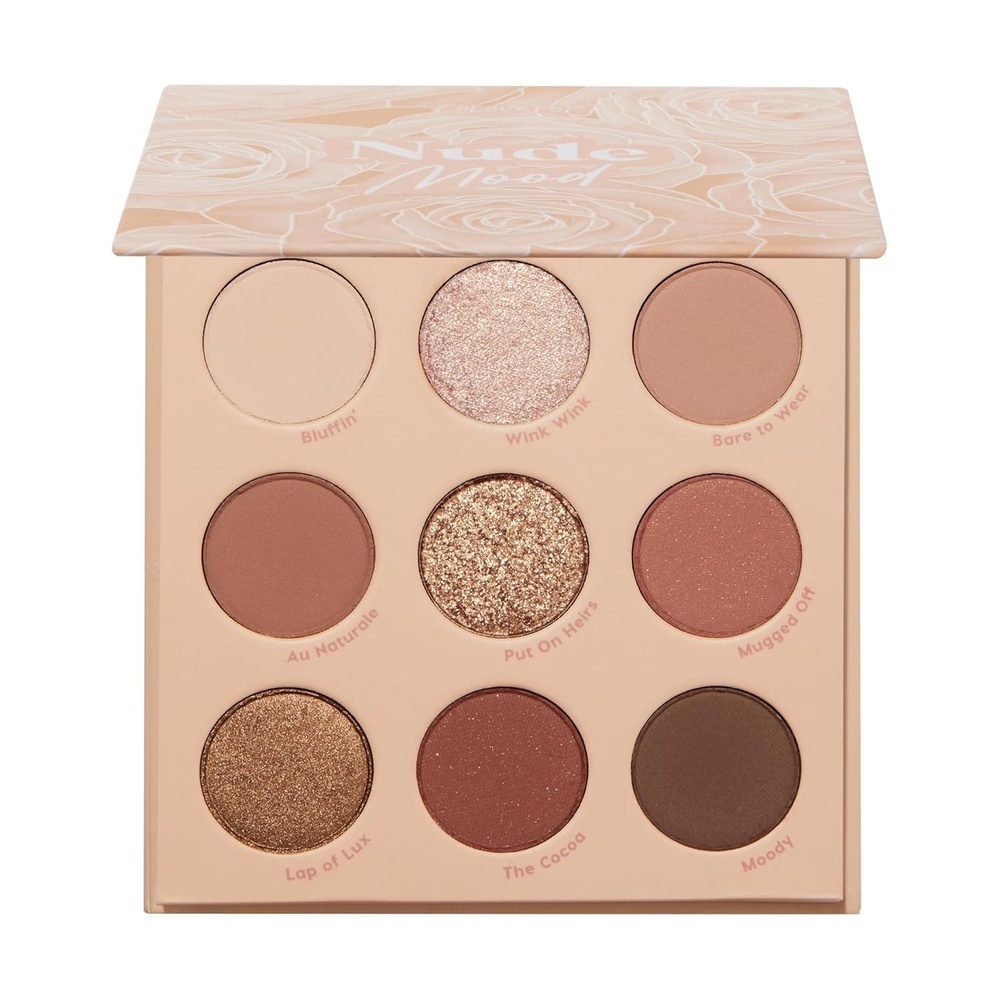 image:imageColourPop Silver Lining Eyeshadow Palette Cool Toned Silver Grey White amp Black Eyeshadow Palette with Matte amp Glitter Finishes HighPigment Smokey Eye Makeup with Longwear Formula 03 ozNude Mood