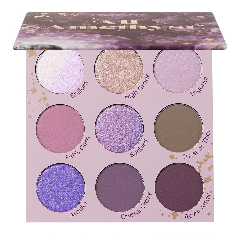 image:imageColourPop Silver Lining Eyeshadow Palette Cool Toned Silver Grey White amp Black Eyeshadow Palette with Matte amp Glitter Finishes HighPigment Smokey Eye Makeup with Longwear Formula 03 ozAll Amethyst