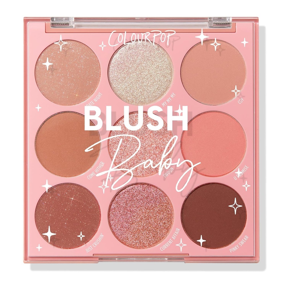image:imageColourPop Silver Lining Eyeshadow Palette Cool Toned Silver Grey White amp Black Eyeshadow Palette with Matte amp Glitter Finishes HighPigment Smokey Eye Makeup with Longwear Formula 03 ozBlush Baby