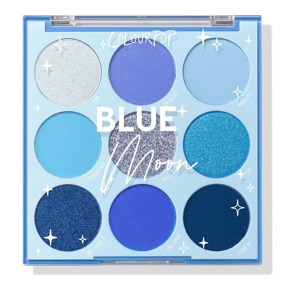 image:imageColourPop Silver Lining Eyeshadow Palette Cool Toned Silver Grey White amp Black Eyeshadow Palette with Matte amp Glitter Finishes HighPigment Smokey Eye Makeup with Longwear Formula 03 ozBlue Moon