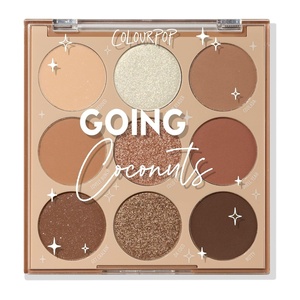 ColourPop Silver Lining Eyeshadow Palette – Cool Toned Silver, Grey, White & Black Eyeshadow Palette with Matte & Glitter Finishes – High-Pigment Smokey Eye Makeup with Longwear Formula (0.3 oz)(Going Coconuts)