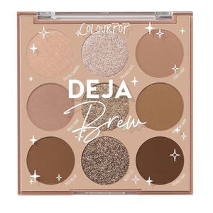 ColourPop Silver Lining Eyeshadow Palette – Cool Toned Silver, Grey, White & Black Eyeshadow Palette with Matte & Glitter Finishes – High-Pigment Smokey Eye Makeup with Longwear Formula (0.3 oz)(Deja Brew)
