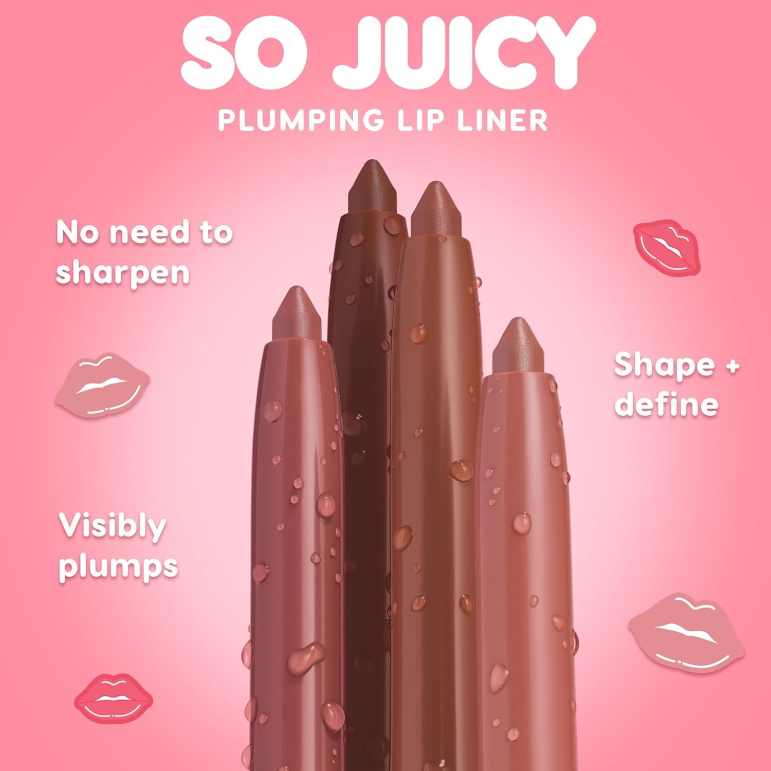 image:imageColourPop So Juicy Plumping Lip Liner Set Long Lasting Lip Pencil Kit with Peptides Ceramides Peppermint Neutral Mauve Pink Nude Shades 3 CountWestwood Tease Group Chat
