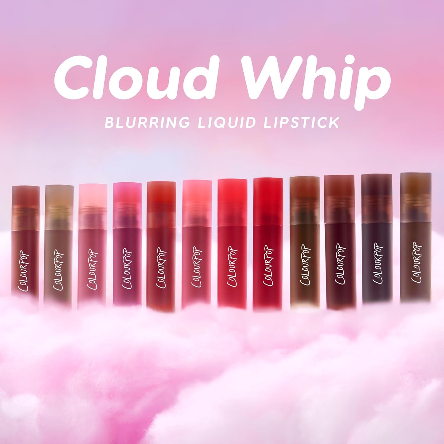 image:imageColourpop Cloud Whip Liquid Lipstick Set Blurring Lip Stick with a Soft Finish Infused with Marshmallow Cloudberry amp Hyaluronic Acid Creamy amp NonDrying Pink Nude Neutral Rose 2 CountPretty Aura