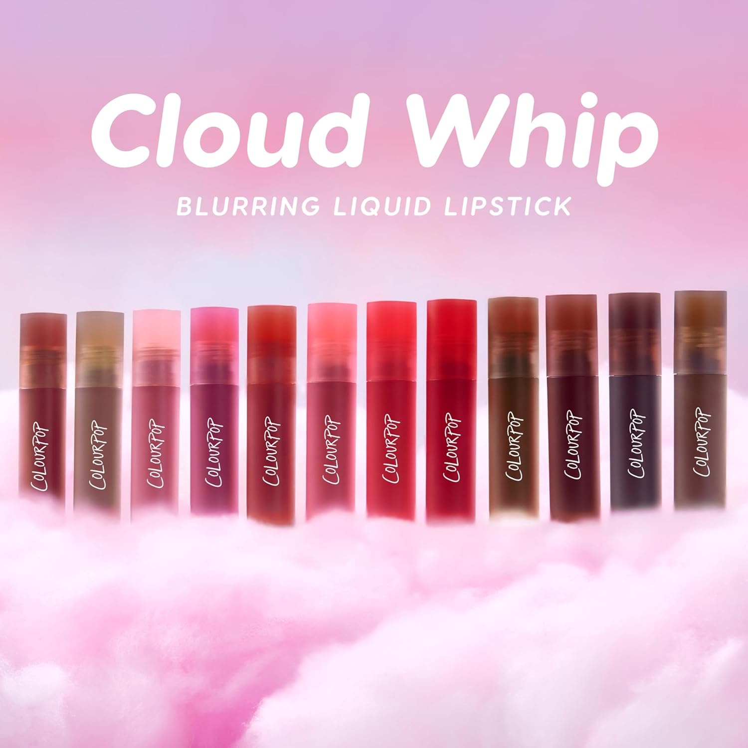 image:imageColourpop Cloud Whip Liquid Lipstick Set Blurring Lip Stick with a Soft Finish Infused with Marshmallow Cloudberry amp Hyaluronic Acid Creamy amp NonDrying Pink Nude Neutral Rose 2 CountWhat the Fluff