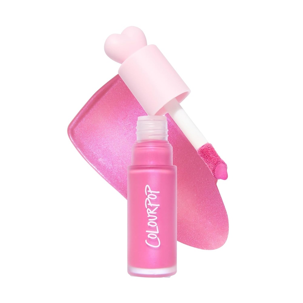 image:imageColourPop HiLite Dewy Liquid Highlighter Liquid Blush Face Body Illuminator Weightless Pink Blush with Hyaluronic Acid Glowy Summer Makeup Set for Radiant Cheeks 2 CountSweet Treat
