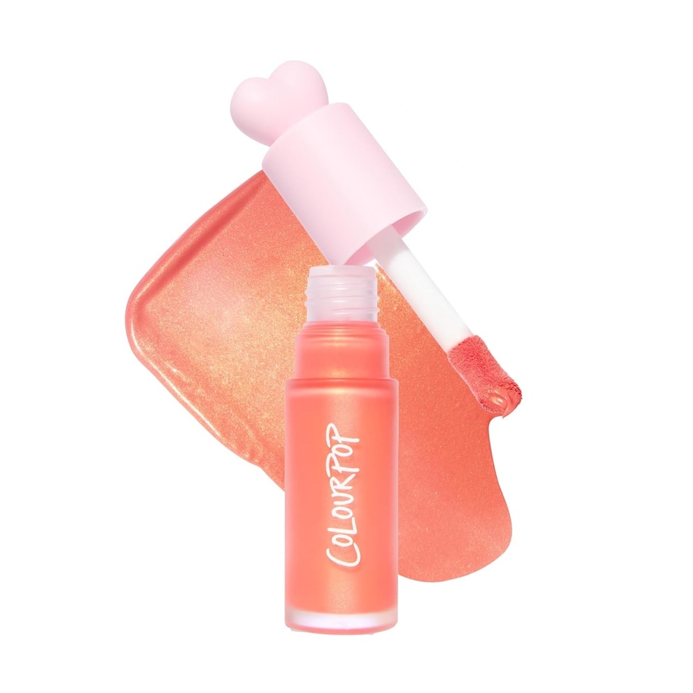 image:imageColourPop HiLite Dewy Liquid Highlighter Liquid Blush Face Body Illuminator Weightless Pink Blush with Hyaluronic Acid Glowy Summer Makeup Set for Radiant Cheeks 2 CountPerfect Peach