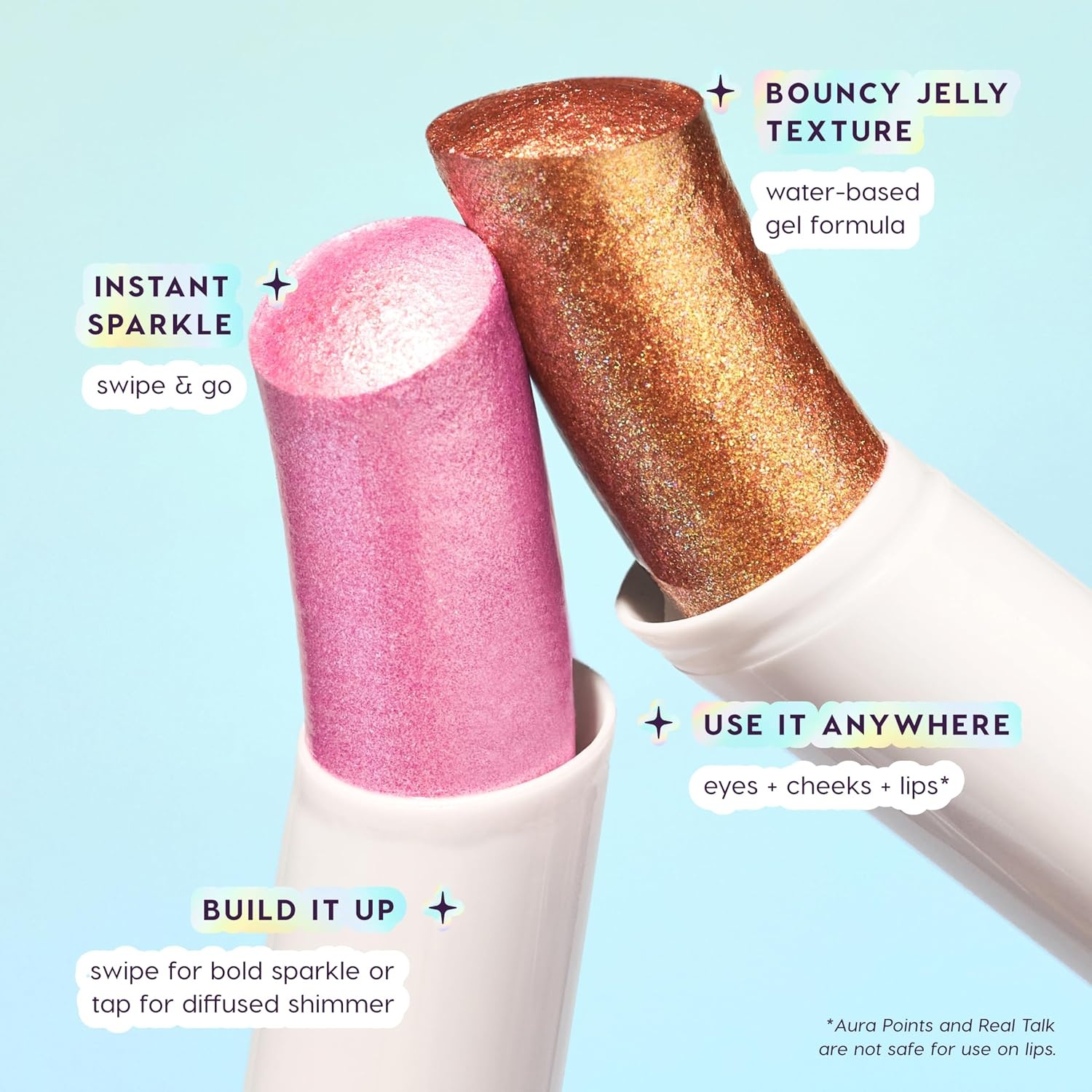 image:imageColourPop Jelly Much Gel Eyeshadow Stick WaterBased Shimmer Eye Shadow Stick for Eyes Cheeks amp Lips WetLook Shine amp Sparkle Finish Cooling Glide Formula Big Energy 01 ozStay Jelly