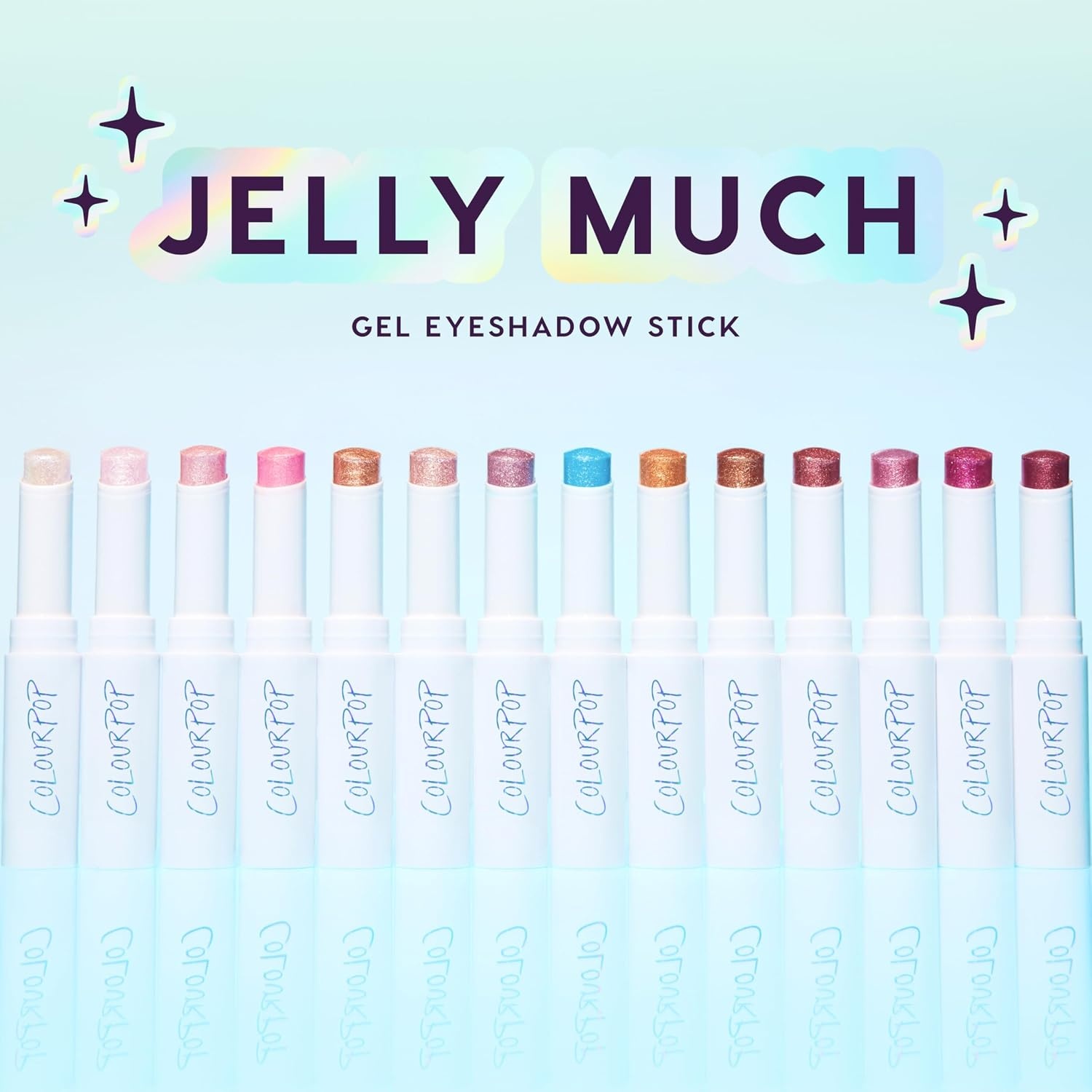 image:imageColourPop Jelly Much Gel Eyeshadow Stick WaterBased Shimmer Eye Shadow Stick for Eyes Cheeks amp Lips WetLook Shine amp Sparkle Finish Cooling Glide Formula Big Energy 01 ozStay Jelly