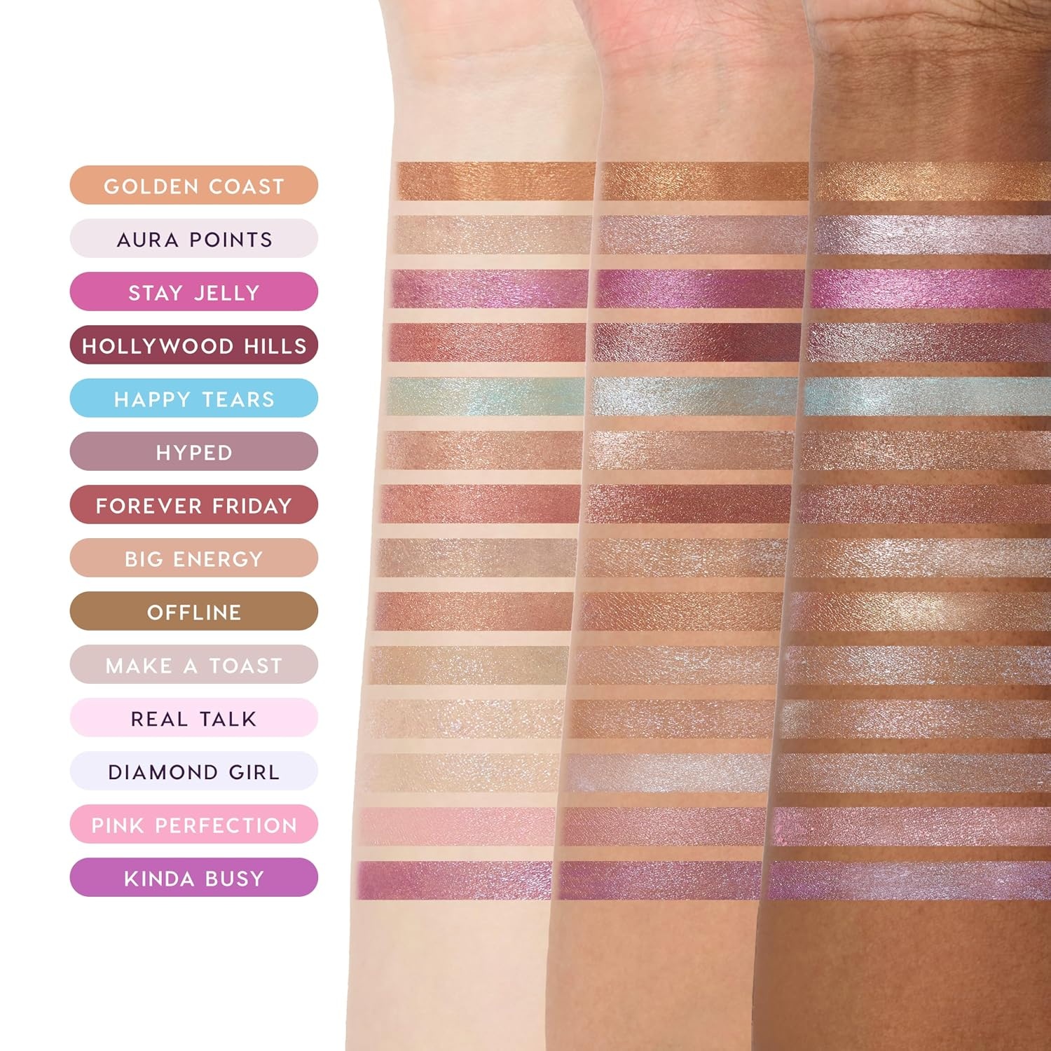 image:imageColourPop Jelly Much Gel Eyeshadow Stick WaterBased Shimmer Eye Shadow Stick for Eyes Cheeks amp Lips WetLook Shine amp Sparkle Finish Cooling Glide Formula Big Energy 01 ozKinda Busy
