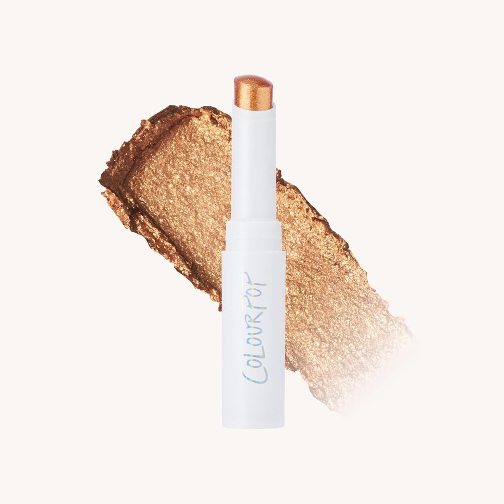 image:imageColourPop Jelly Much Gel Eyeshadow Stick WaterBased Shimmer Eye Shadow Stick for Eyes Cheeks amp Lips WetLook Shine amp Sparkle Finish Cooling Glide Formula Big Energy 01 ozGolden Coast
