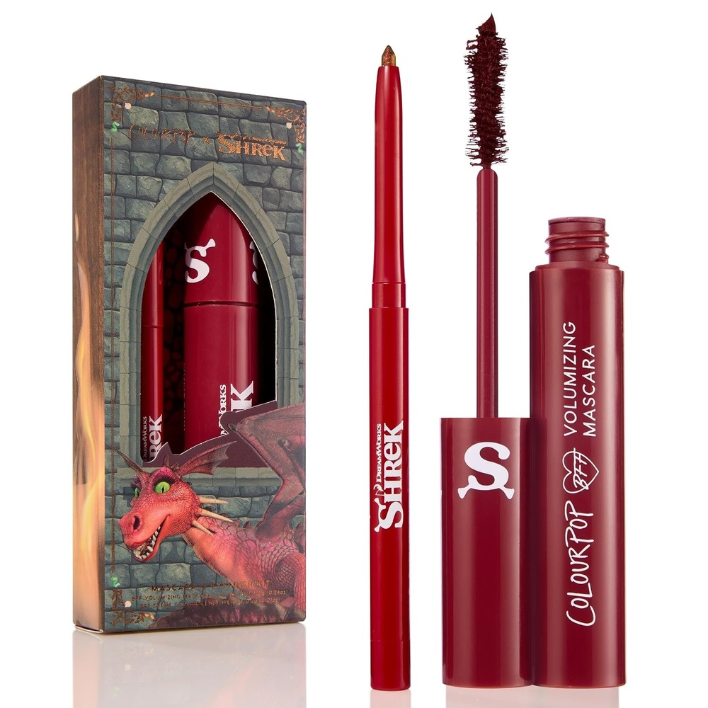 image:imageColourPop x Shrek Multichrome Eyeliner amp Mascara Kit  Includes BFF Crme Gel Eyeliner in Fire Breath amp BFF Volumizing Mascara in Dragon  Travel Size Makeup Kit 2 Count